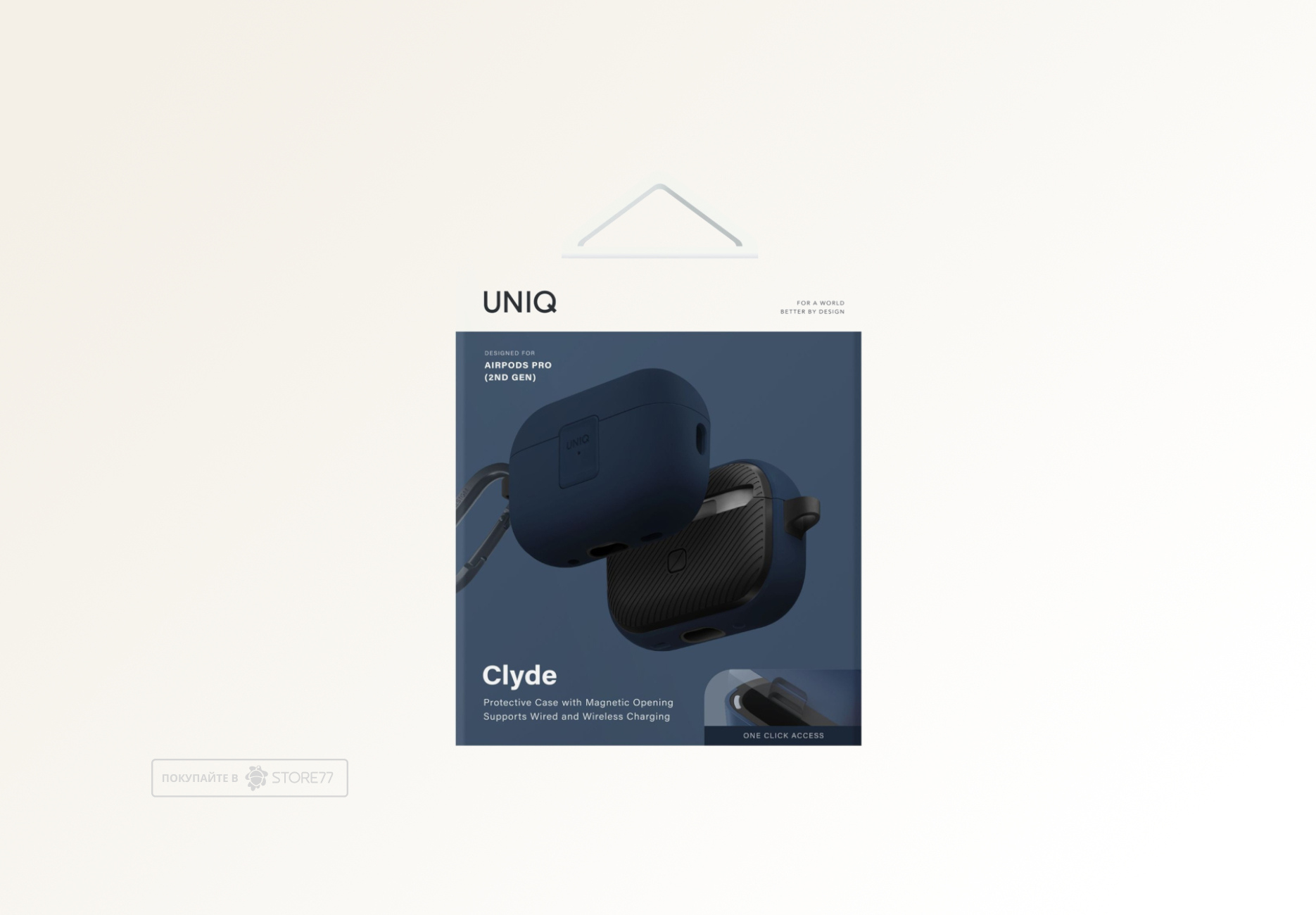 Чехол Uniq для Airpods Pro 2 Clyde (Синий/Серый)