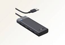 Переходник UGREEN CM653 4-in-1 4xUSB-A (Черный)