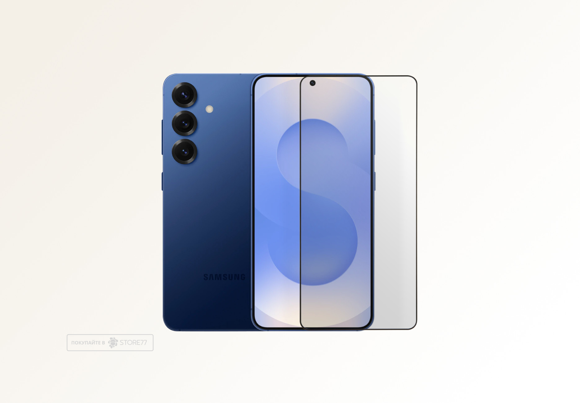 Защитное стекло для Samsung Galaxy S25 FE (Черная рамка)