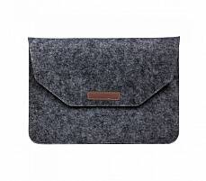 Чехол-конверт Gurdini для Macbook 13”-14”, войлочный (Черный)
