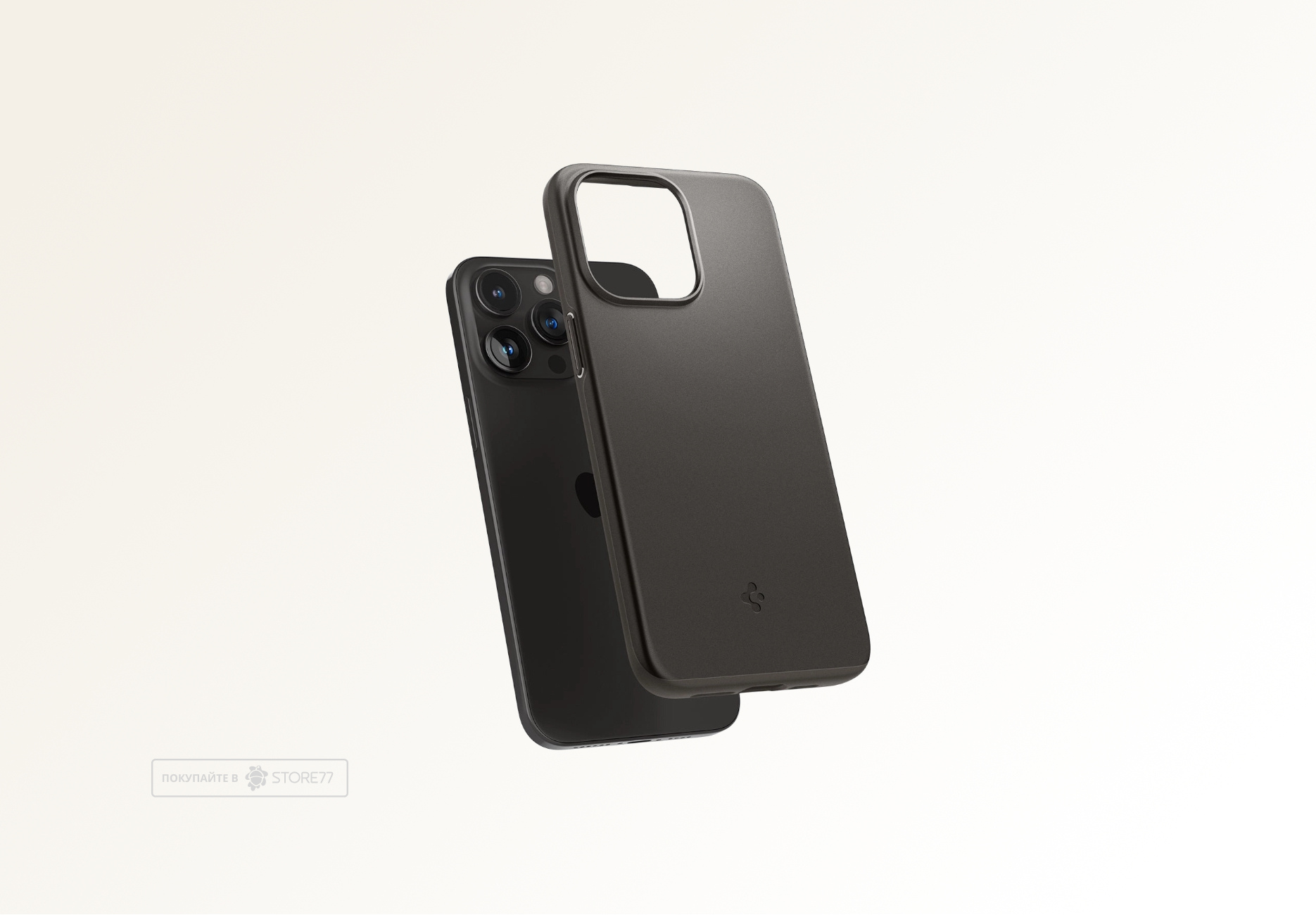 Чехол защитный Spigen для iPhone 15 Pro Thin Fit (Серый)