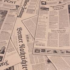 Подарочная упаковка "Газета черный"