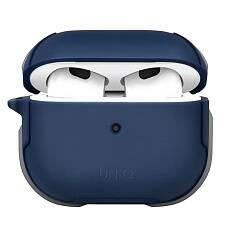 Чехол Uniq для Airpods 3 Valencia с карабином (Синий)