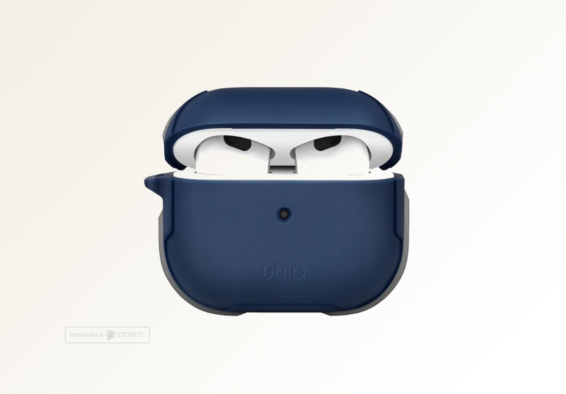 Чехол Uniq для Airpods 3 Valencia с карабином (Синий)
