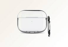 Чехол Gurdini для Airpods Pro 3 с карабином (Прозрачный)