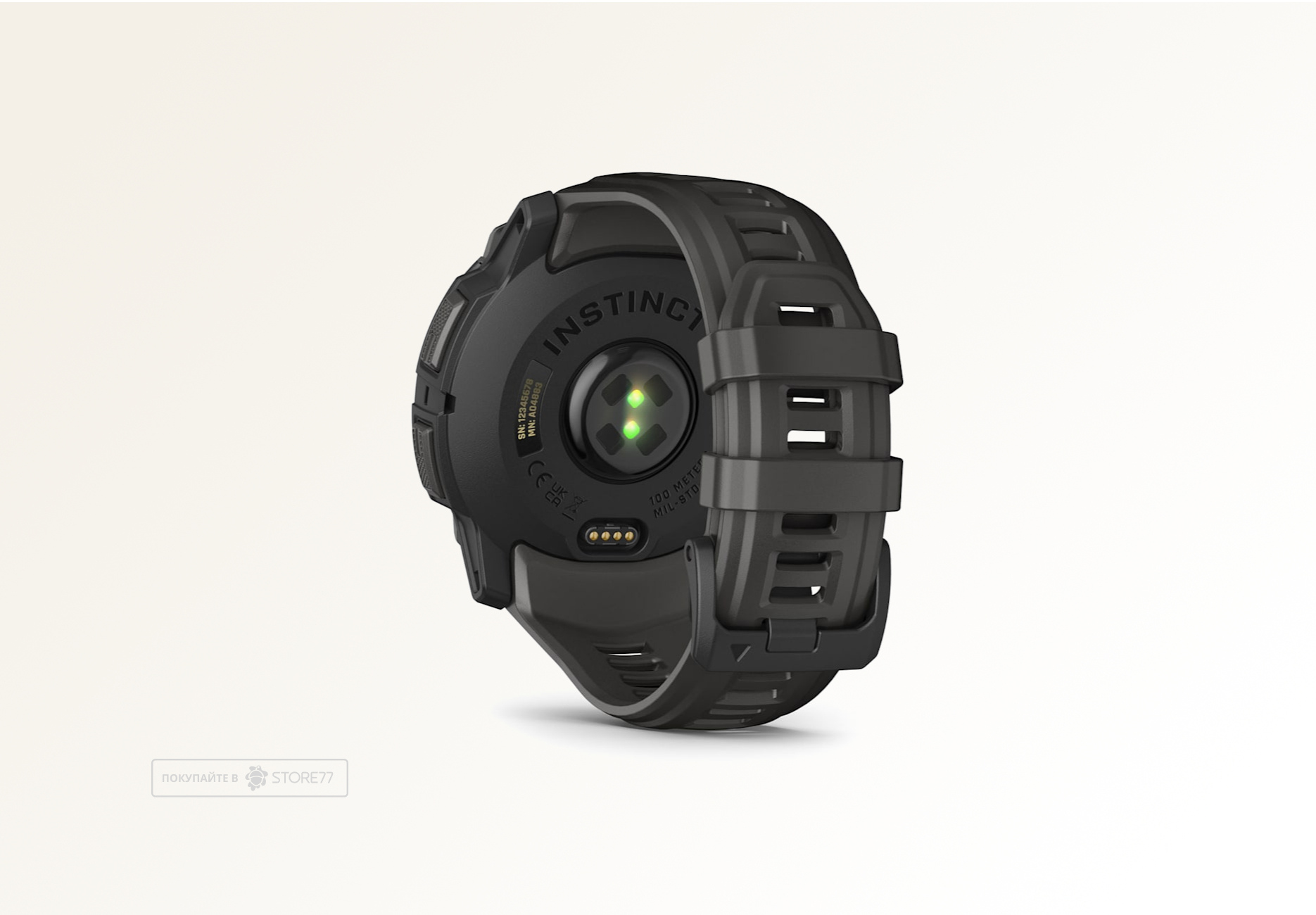 Умные часы Garmin INSTINCT 3 50 mm AMOLED Black/Charcoal Band