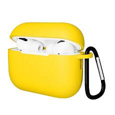 Чехол Gurdini Soft Touch для Airpods Pro 3 с карабином (Желтый)
