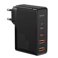 Сетевое зарядное устройство Baseus GaN2 Pro, 2 USB-C+2 USB-A, 100W, QC (Черный)
