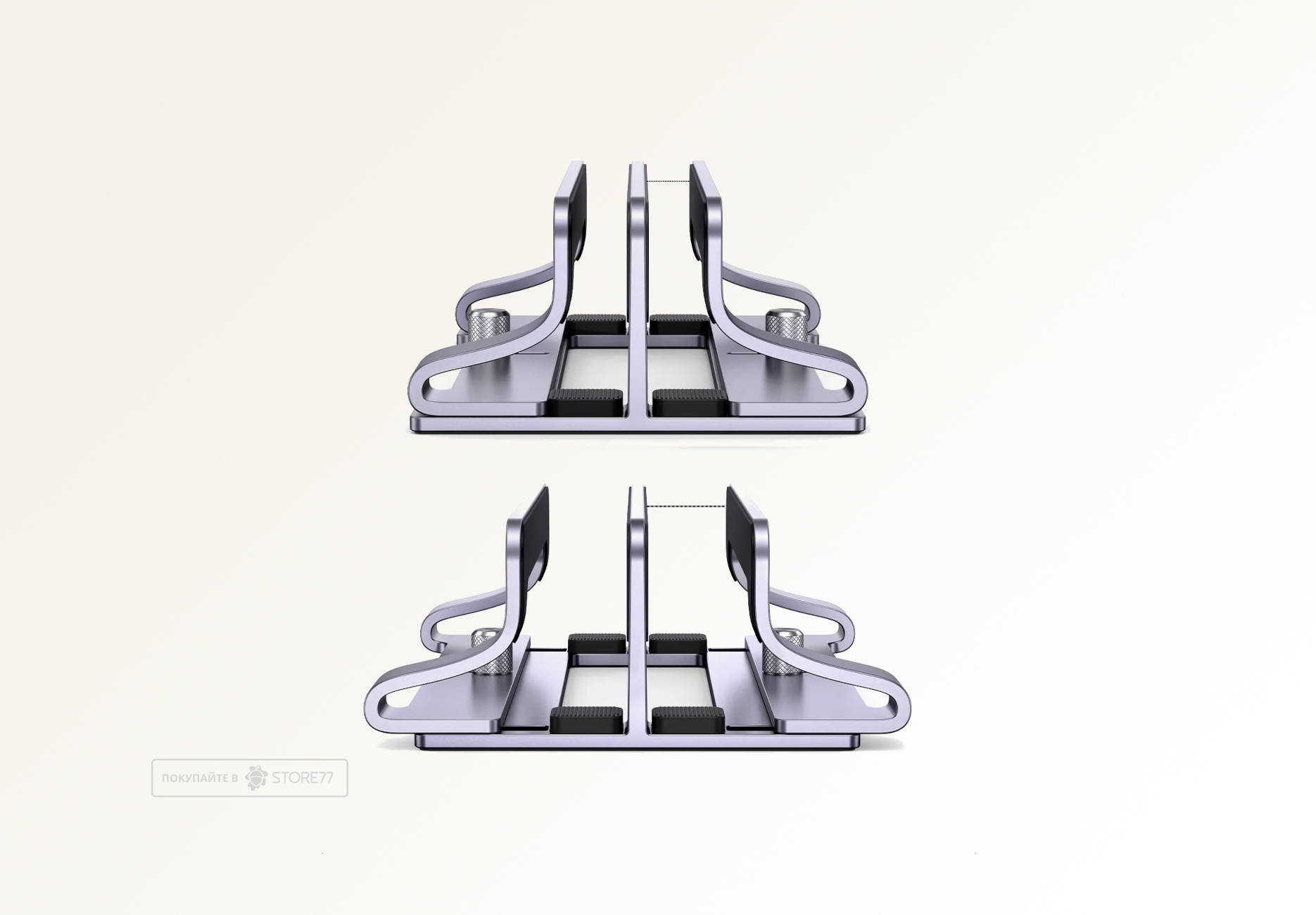 Подставка для ноутбука UGREEN LP258 Vertical Laptop Stand Dual-Slot (Серебристая)