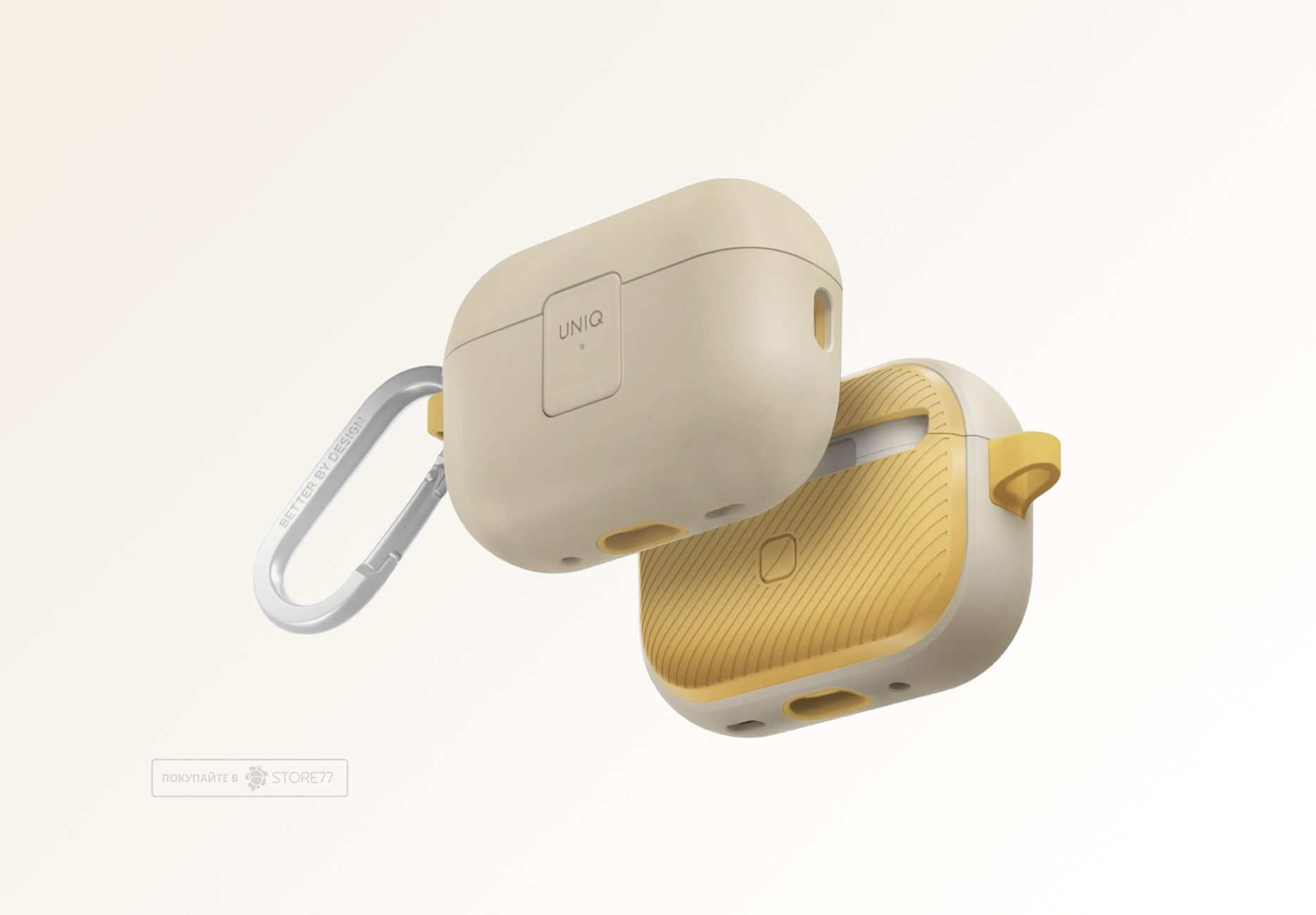 Чехол Uniq для Airpods Pro 2 Clyde (Бежевый/Желтый)