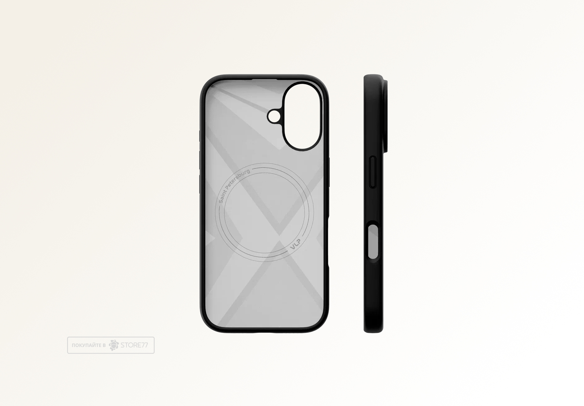 Чехол защитный VLP Aster Case MagSafe для iPhone 16 (Черный)