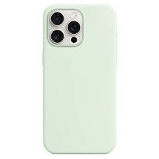 Чехол Protect для iPhone 15 Pro Magsafe Silicon Case (Soft Mint)