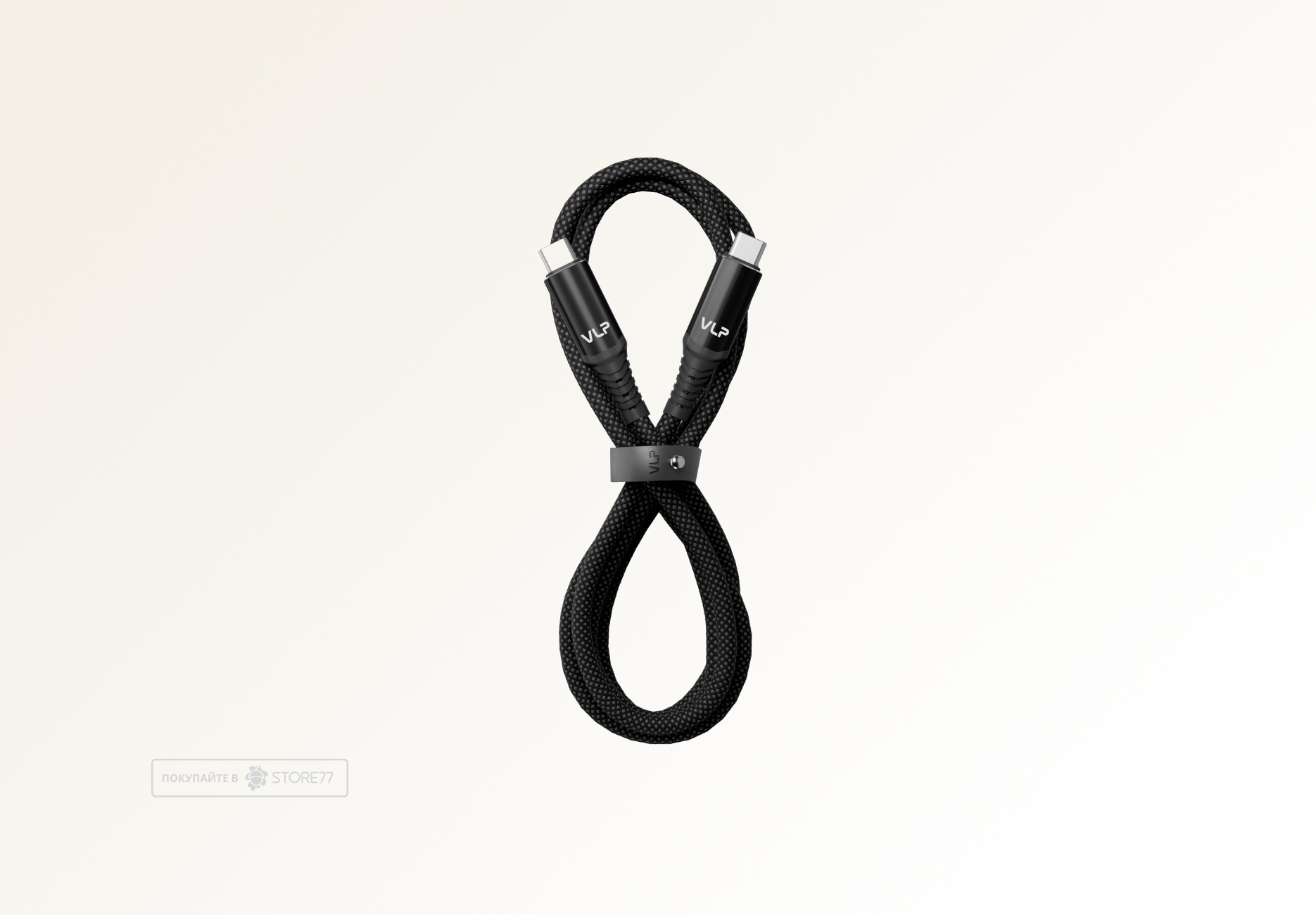 Кабель VLP Thunder Cable USB C - USB C, 240W, 1м кевларовый (Черный)