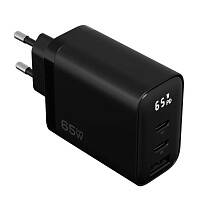 Сетевое зарядное устройство Magssory Digit 65W GaN 2xUSB-C + USB-A (Черное)