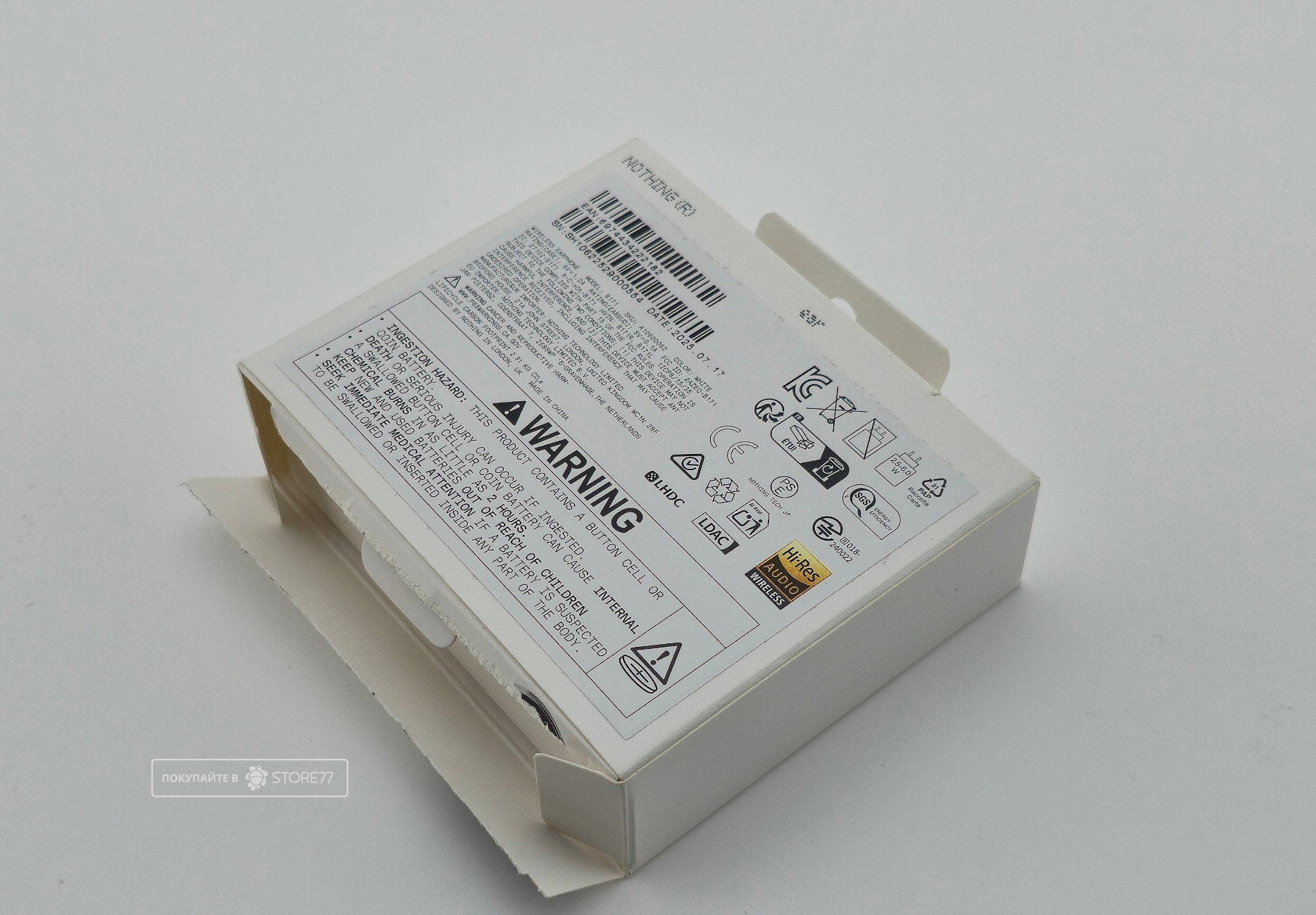 Беспроводные наушники Nothing Ear 2024, B171 (Белые) (Уценка)