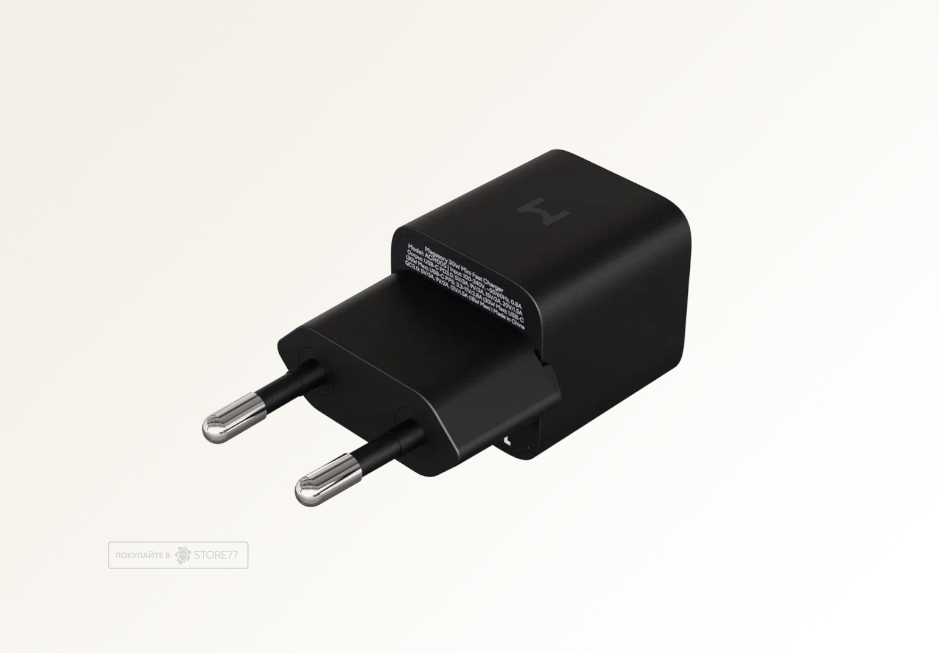 Сетевое зарядное устройство Magssory Nano 30W Gan USB-С (Черное)