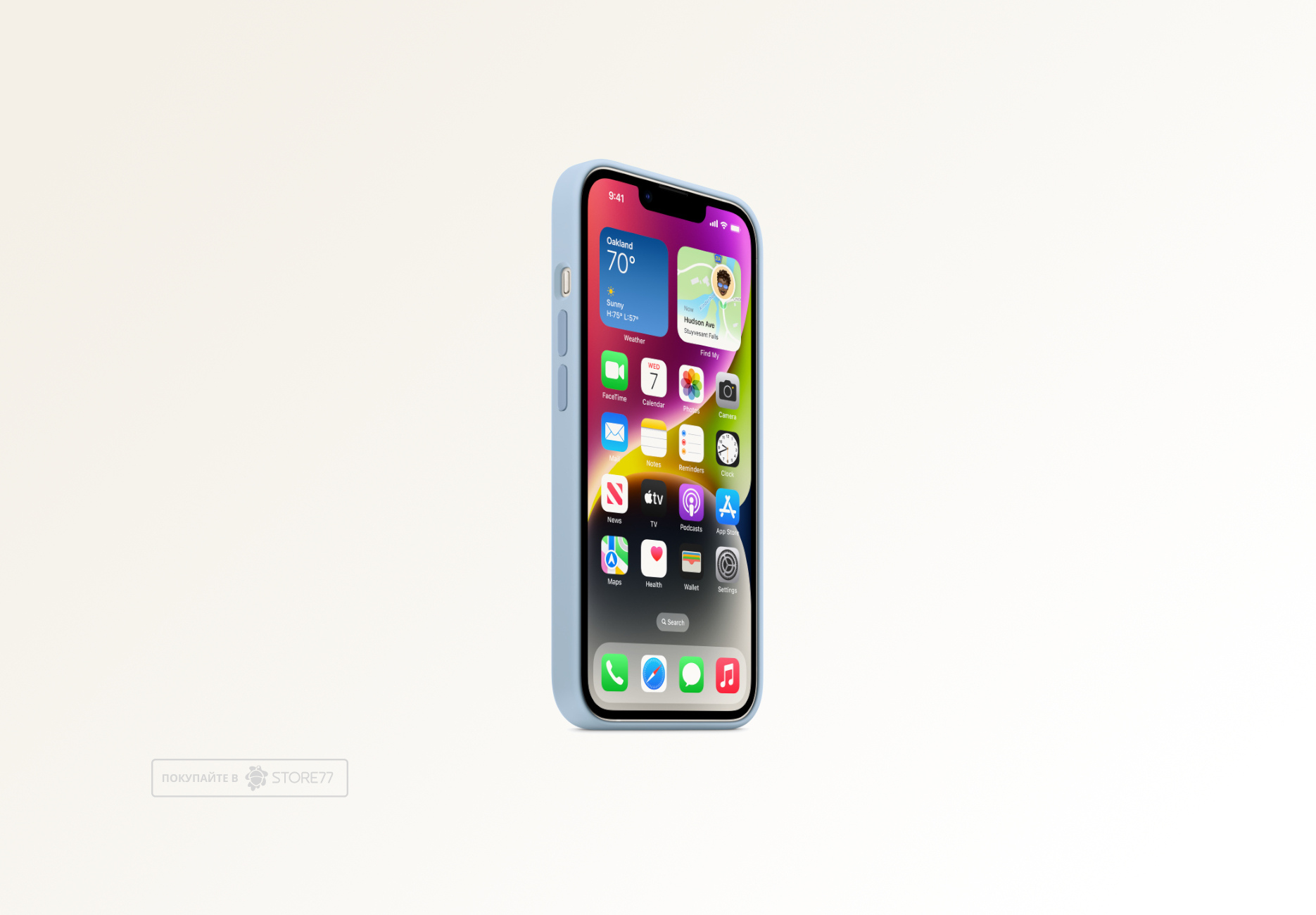 Чехол Protect для iPhone 14/13 MagSafe Silicon Case (Sky)