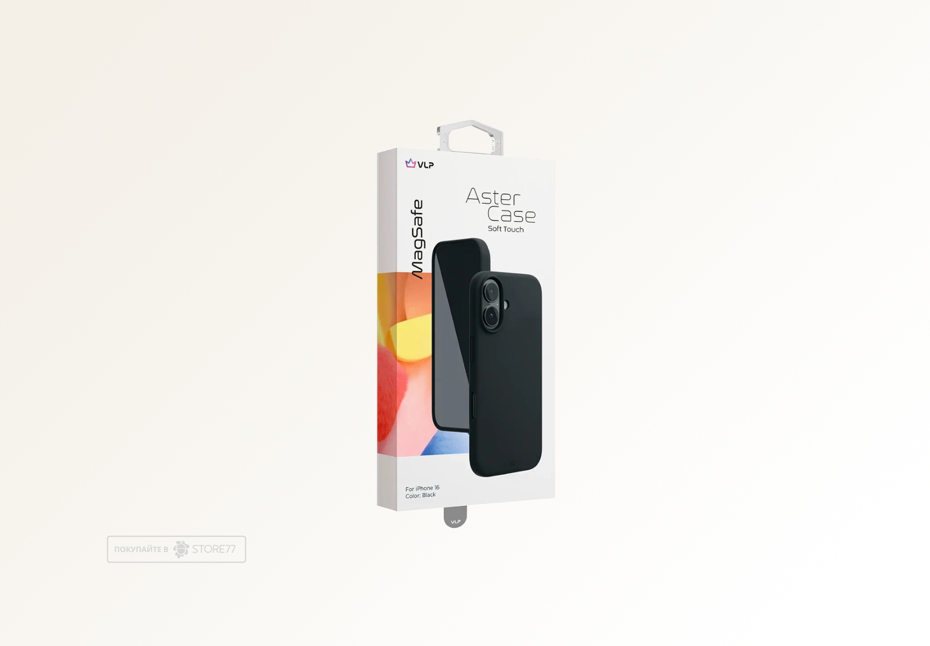 Чехол защитный VLP Aster Case MagSafe для iPhone 16 (Черный)