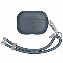 Чехол Uniq для Airpods Pro 2 COEHL + шнурок (Sapphire Blue)