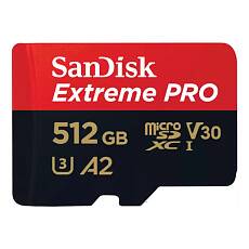 Карта памяти Sandisk Extreme Pro microSDXC 512Gb A2, UHS Class 3, Video Class 30