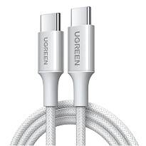 Кабель UGREEN L501 Braided USB-C - USB-C 60W PD 1м (Титан)