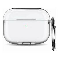 Чехол Gurdini для Airpods Pro 3 с карабином (Прозрачный)