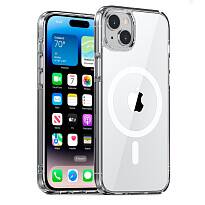 Чехол Gurdini Alba Series with MagSafe для iPhone 15 (Прозрачный)