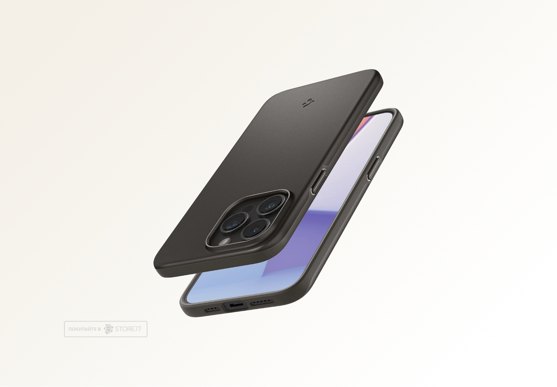 Чехол защитный Spigen для iPhone 15 Pro Thin Fit (Серый)