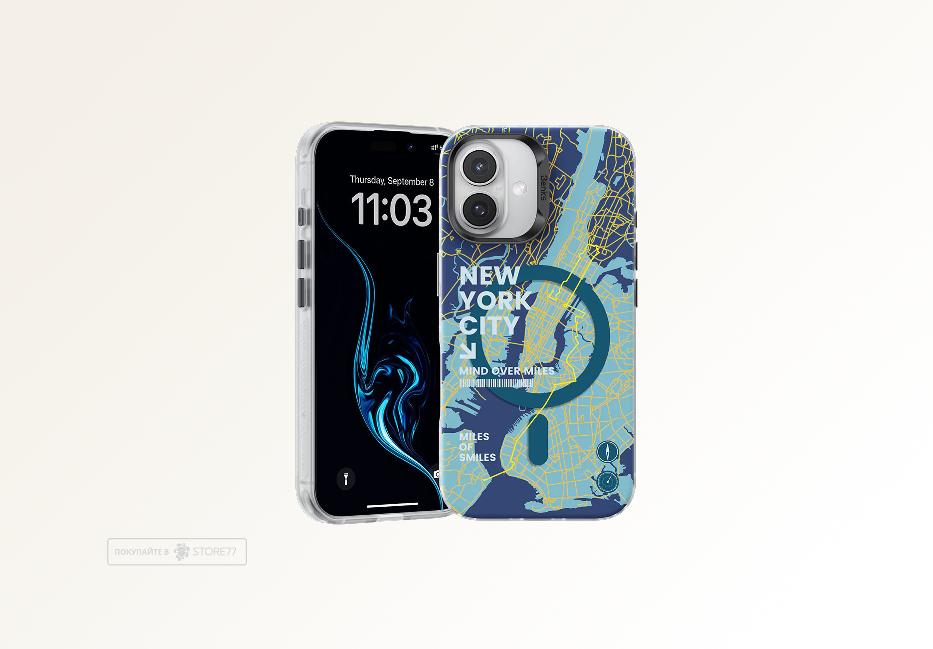 Чехол Benks для iPhone 16 New York с MagSafe