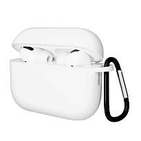 Чехол Gurdini Soft Touch для Airpods Pro 3 с карабином (Белый)