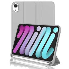 Чехол Classic Case для iPad mini (2021/2024) с отсеком для стилуса (Серый)