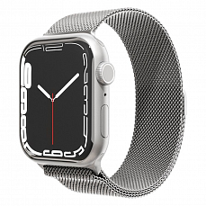 Ремешок VLP для Apple Watch 44/45/46/49mm из нержавеющей стали сетчатый (Серебристый)
