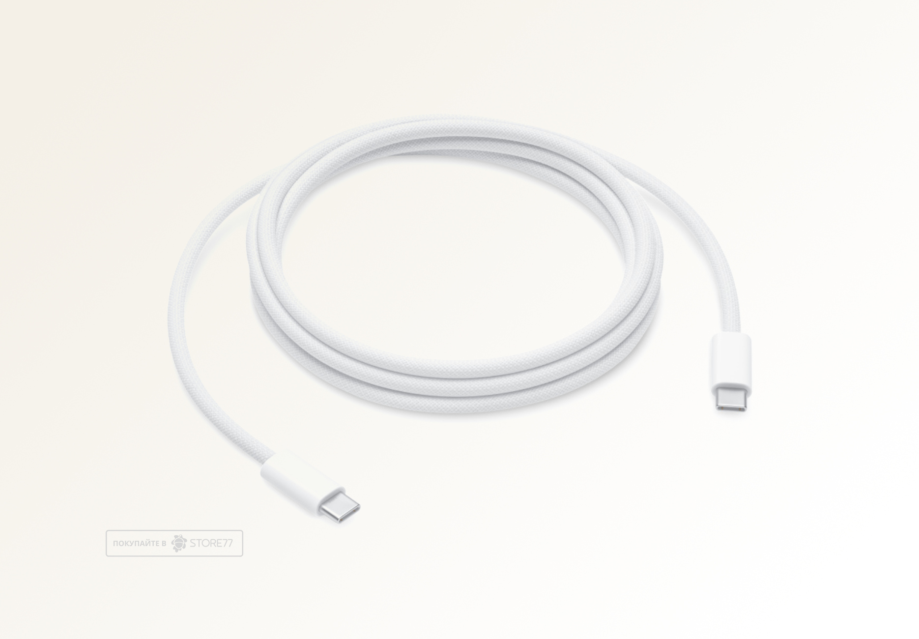 Кабель Apple USB-C - USB-C Cable 240W 2m, плетеный (Белый)