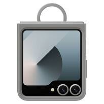 Чехол Samsung Silicone case с кольцом для Z Flip6 (Серый)