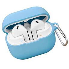 Чехол VLP для Galaxy Buds 3/3 Pro Charm Case c карабином (Голубой)