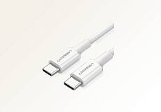 Кабель UGREEN US264 USB-C - USB-C 60W PD 1м (Белый)