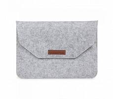 Чехол-конверт Gurdini для Macbook 13”-14”, войлочный (Серый)
