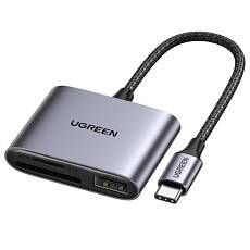 Переходник Ugreen CM387 USB-C to SD/TF, USB 2.0 (Серый космос)