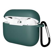 Чехол Gurdini Soft Touch для Airpods Pro 3 с карабином (Сосновый лес)