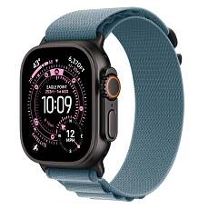 Часы Apple Watch Ultra 3 GPS + Cellular 49mm Black Titanium Case, Alpine Loop (Light Blue) M