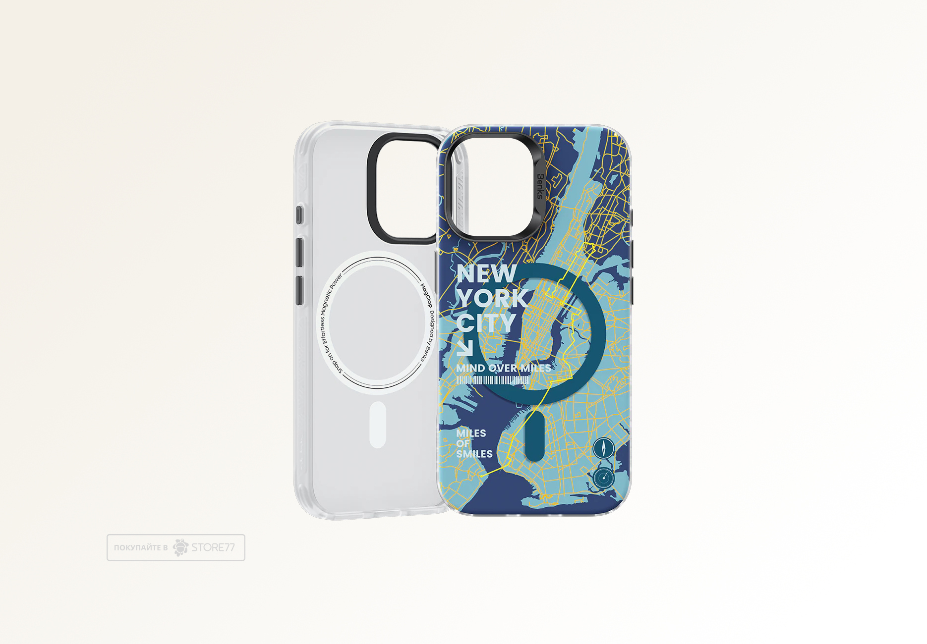 Чехол Benks для iPhone 16 New York с MagSafe