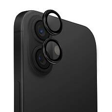 Защитное стекло на камеру Uniq для iPhone 16/16 Plus Optix AluGuard (Black)