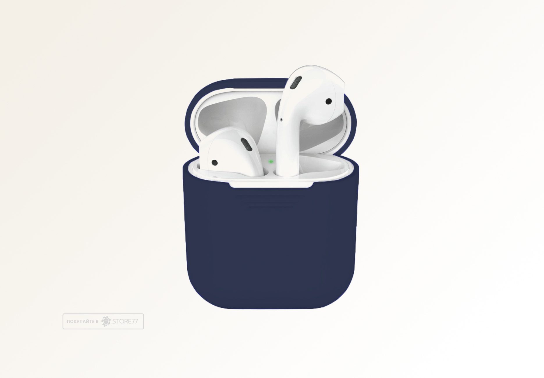 Чехол для Apple AirPods 2 силиконовый (Синий)