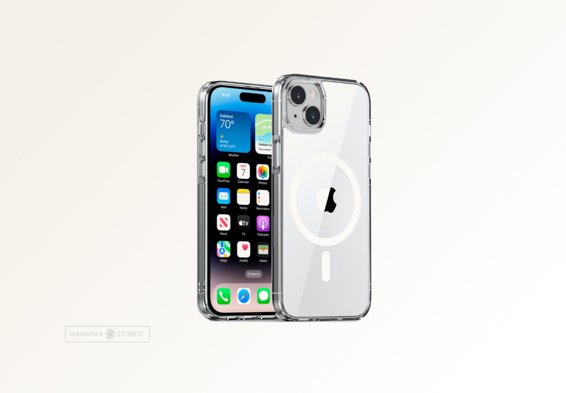 Чехол Gurdini Alba Series with MagSafe для iPhone 15 (Прозрачный)