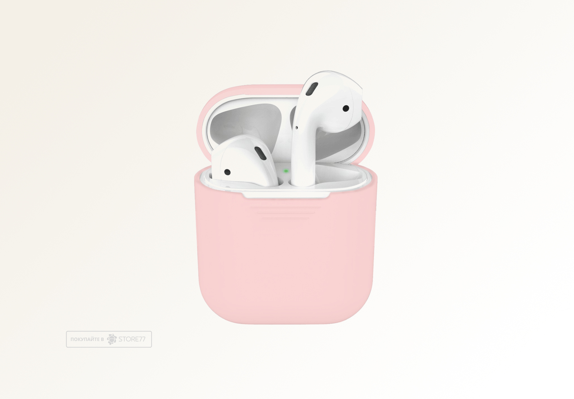 Чехол для Apple AirPods 2 силиконовый (Розовый песок)