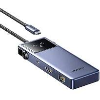 Переходник UGREEN CM888 UNO 7-in-1 USB-C/3xUSB-A/Ethernet/HDMI 4K/PD100W (Серый)