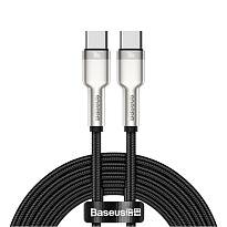 Кабель Baseus Cafule USB-C - USB-C 100W, 2m metal (Черный)