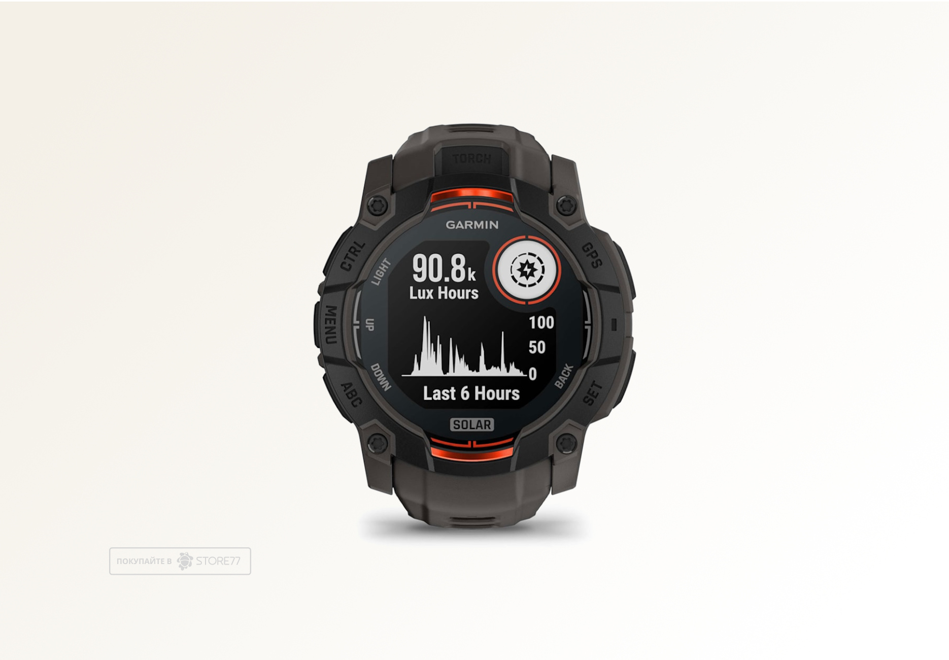 Умные часы Garmin INSTINCT 3 50 mm Solar Black/Charcoal Band