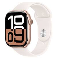 Часы Apple Watch Series 10 46mm Rose Gold Aluminium Case, Sport Band (Light Blush) M/L