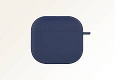 Чехол силиконовый для наушников Apple AirPods 4 (Темно-синий)